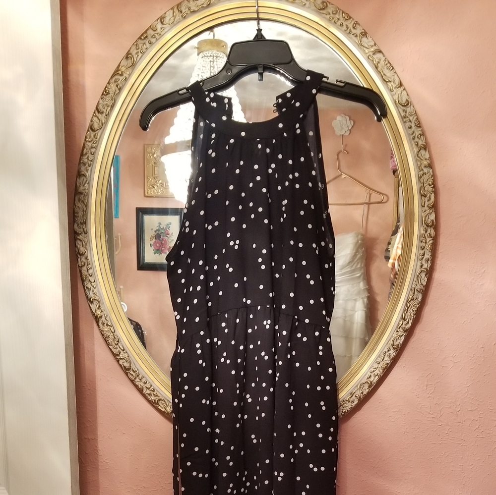 Polka dot halter dress